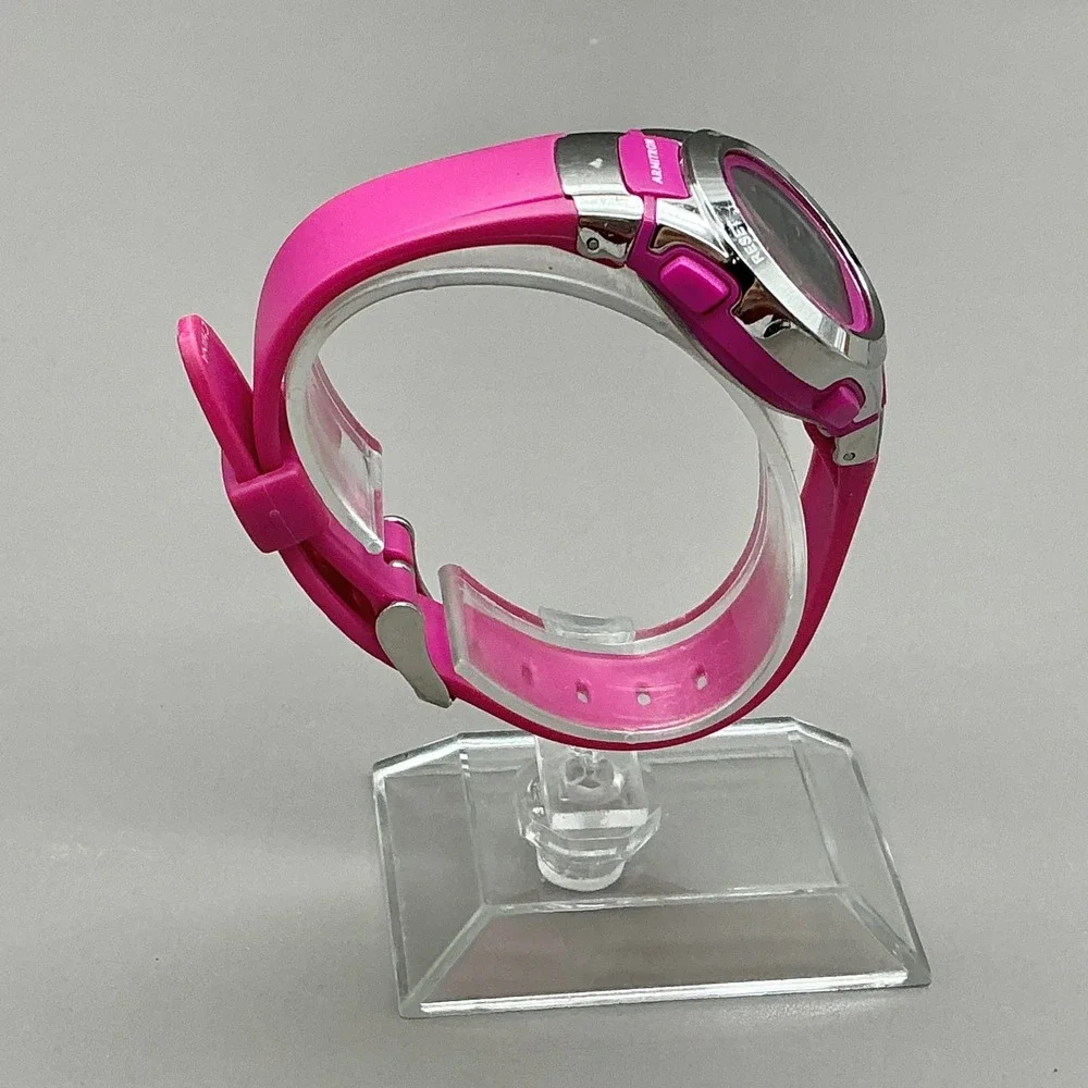 Armitron Watch Womens Pro Sport Digital Pink Resin 27mm Water Resistant Day Date